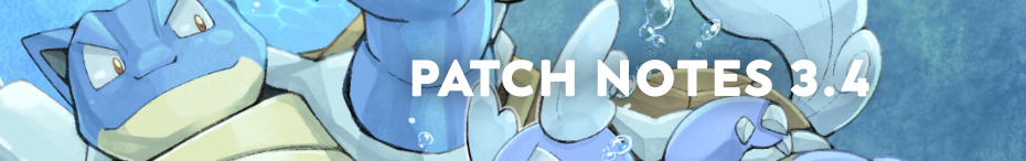 Patch Notes 3.4 - Gaiola Pokémon